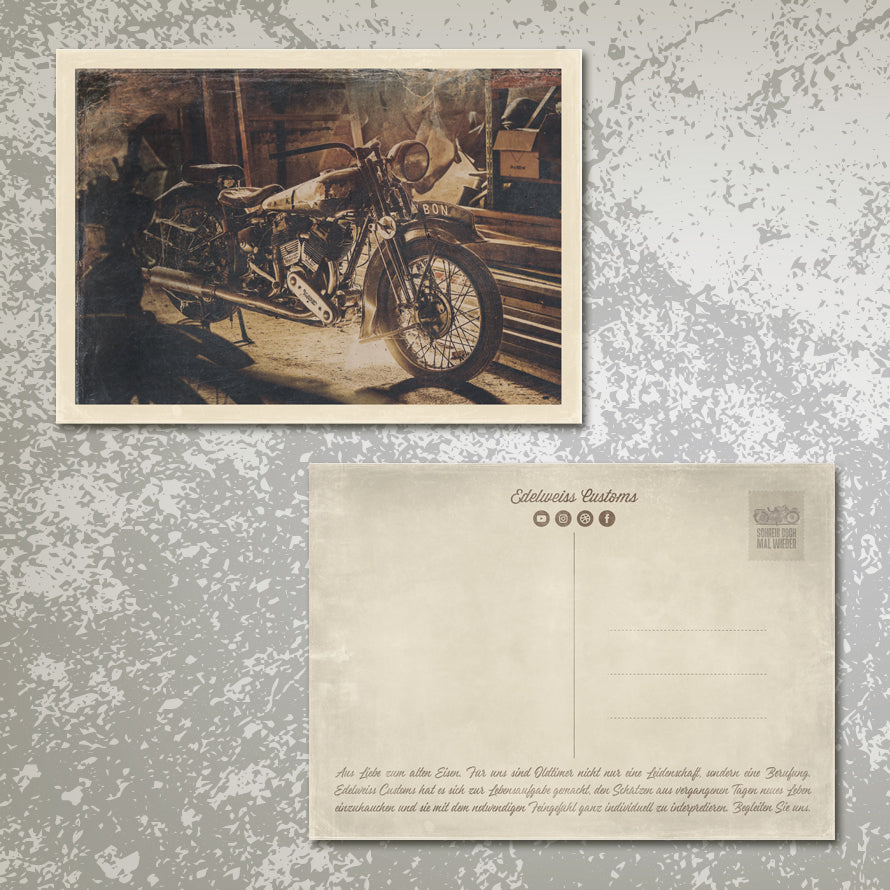 Postkarte Brough SS80 Scheunenfund