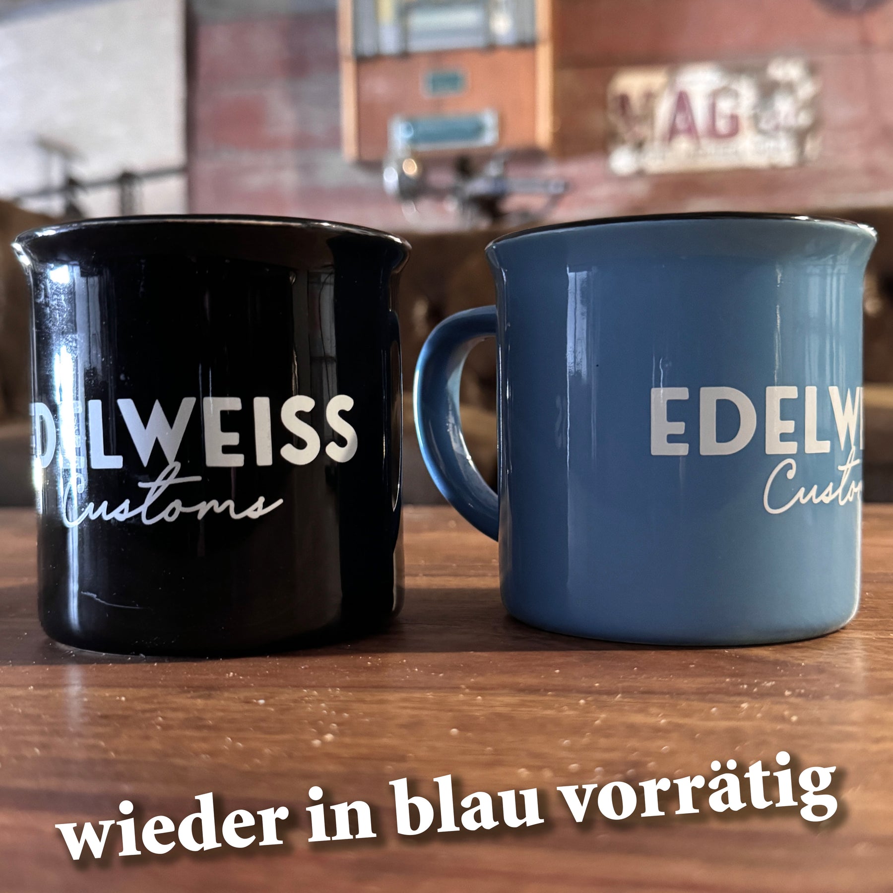 Tasse in Emaille Optik