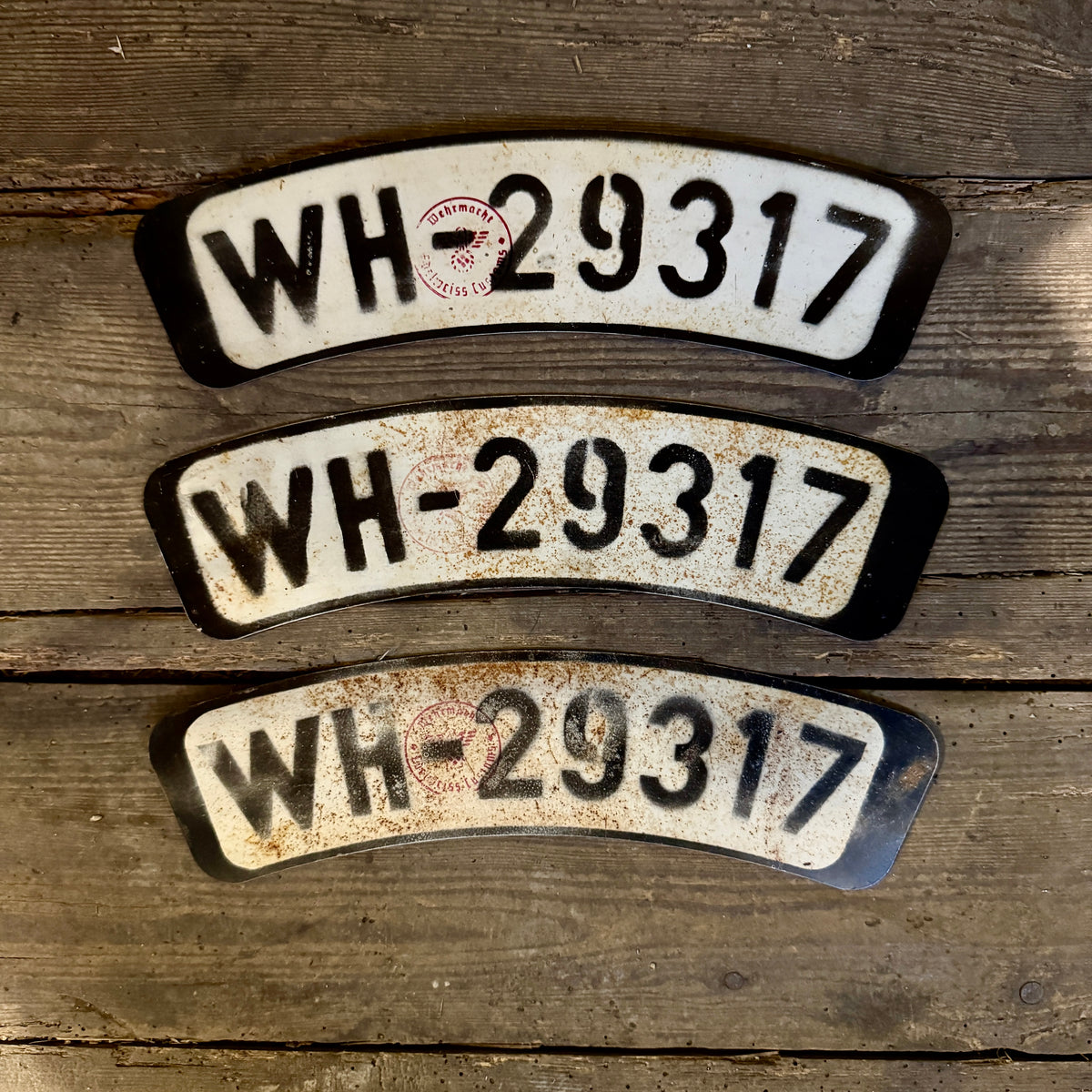 WH Kennzeichen Set (Vorkriegs-Optik)