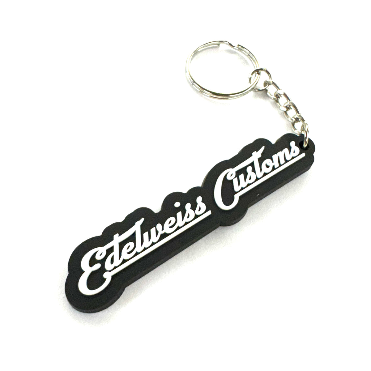 Keychain "Edelweiss Customs" script Logo