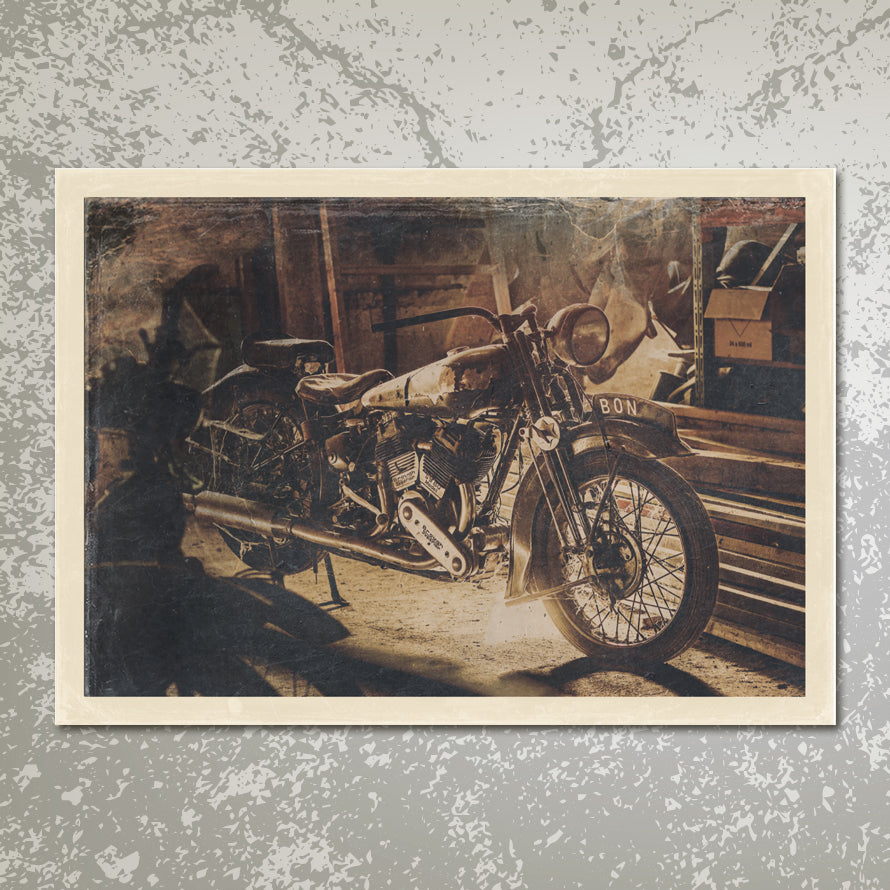 Postkarte Brough SS80 Scheunenfund